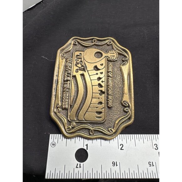 Vintage Opryland USA Brass Belt Buckle Nashville Tennessee - Picture 4 of 5